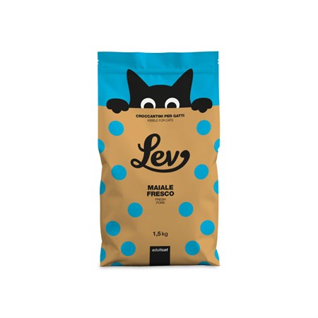 lev adult cat maiale 15 kg crocchette per gatti
